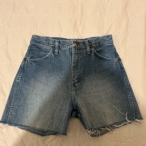 Wrangler high waisted denim shorts